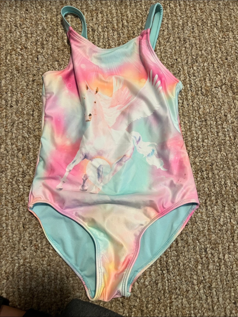 wonder nation Pastel Pink Mint Blue Pegasus Swimsuit